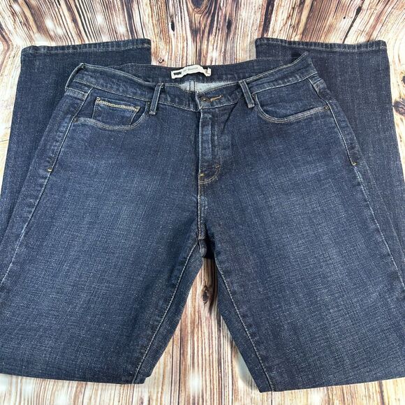 Levi's 515 BOOT CUT Womens Size 10 Blue Mid Rise Jeans Denim Pants 32x32 - Picture 2 of 9